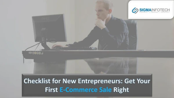 Checklist for new entrepreneurs get your first e commerce sale right