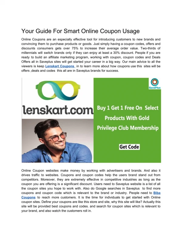 Your Guide For Smart Online Coupon Usage