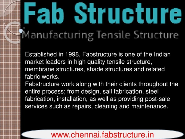 Tensile Structure Manufacturer In Chennai