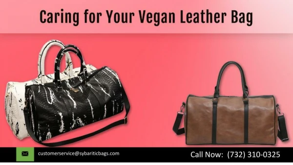 Caring for Your Vegan Leather Bag