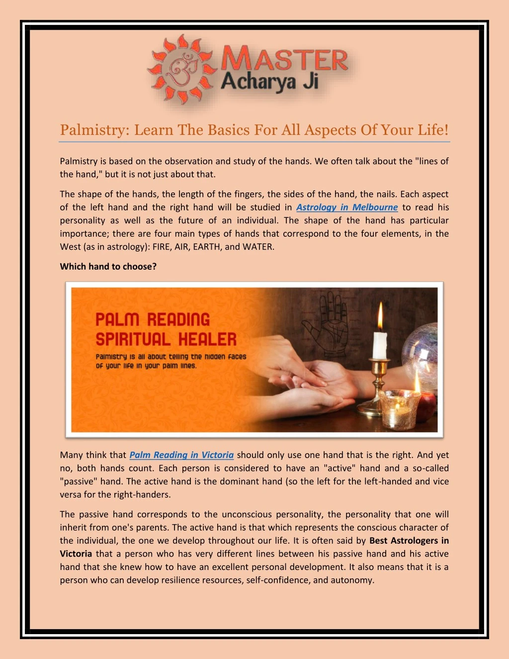 palmistry learn the basics for all aspects