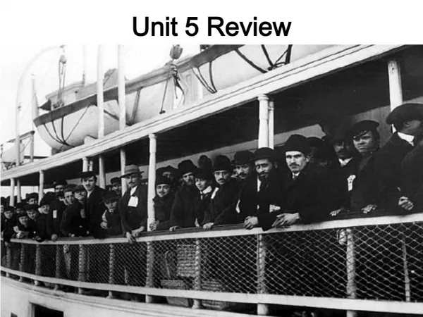 Unit 5 Review