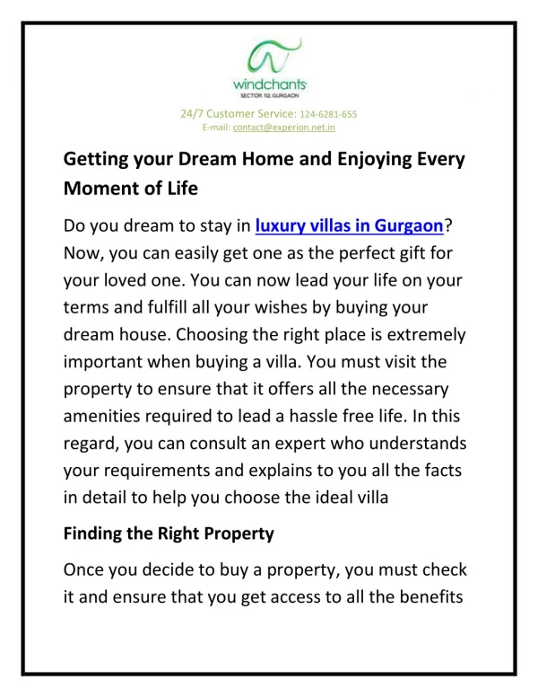 Getting your Dream Home and Enjoying Every Moment of Life