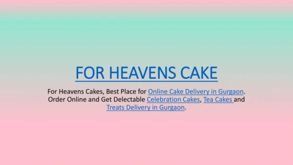 Order Cake Online in Gurgaon