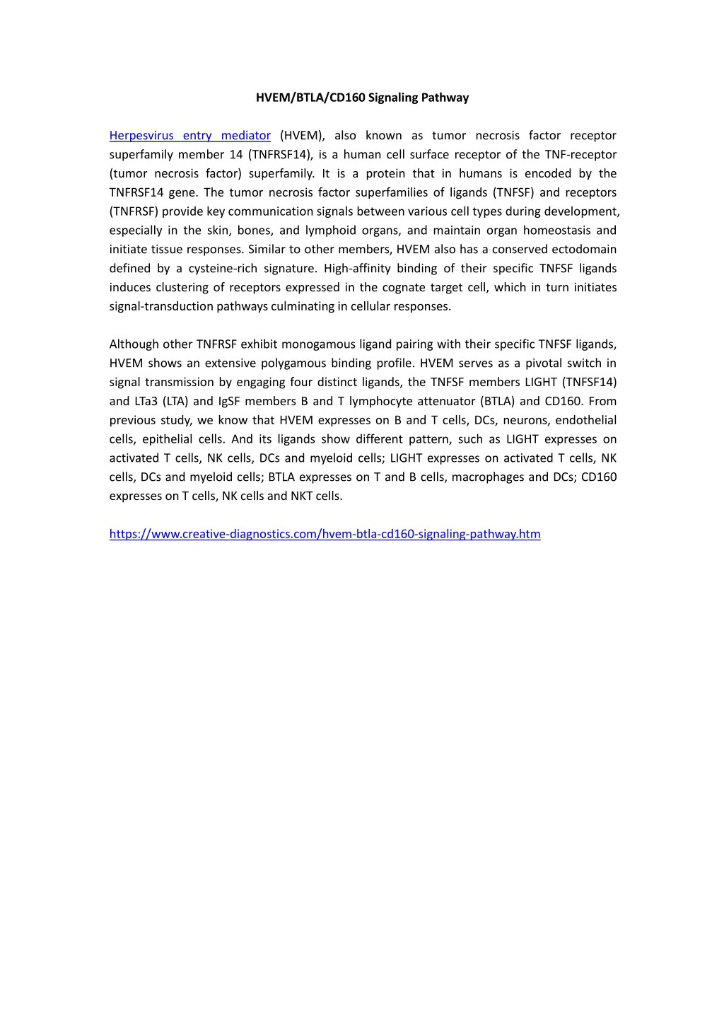 hvem btla cd160 signaling pathway