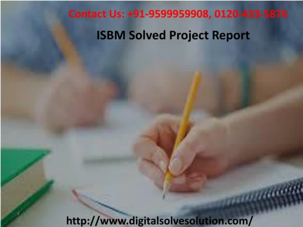 How to find ISBM solved project report 0120-433-5876?