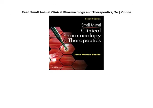 Read book online Small-Animal-Clinical-Pharmacology-and-Therapeutics-2e