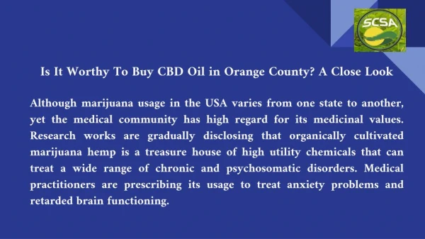 Best CBD Oil in Orange County, CA | South Coast Safe Access