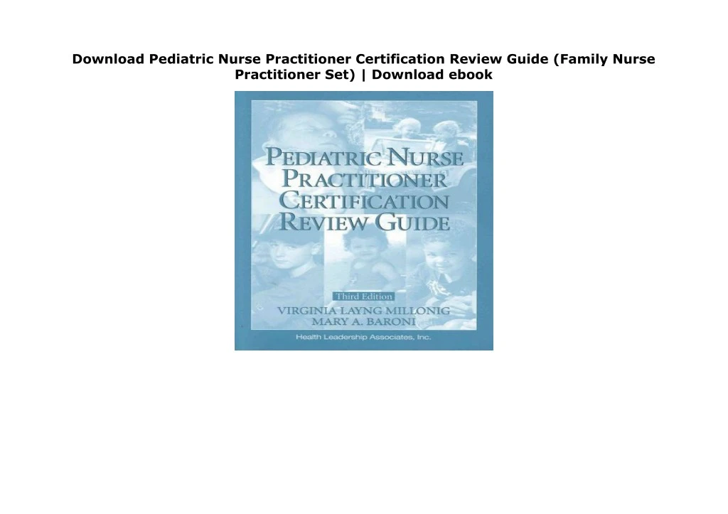 online pdf pediatric nurse practitioner