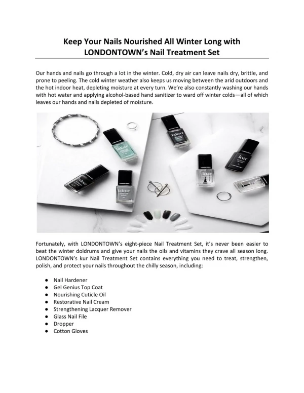 Keep Your Nails Nourished All Winter Long with LONDONTOWN’s Nail Treatment Set