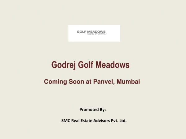 1/2/3 BHK Apartments Coming in Godrej Golf Meadows, Panvel, Mumbai by Godrej Properties