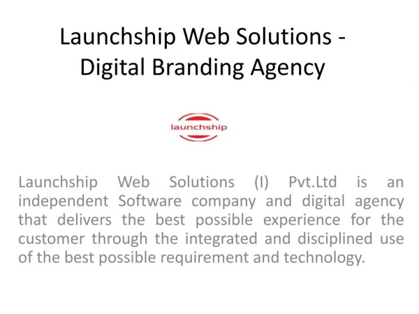 Launchship Web Solutions - Digital Branding Agency