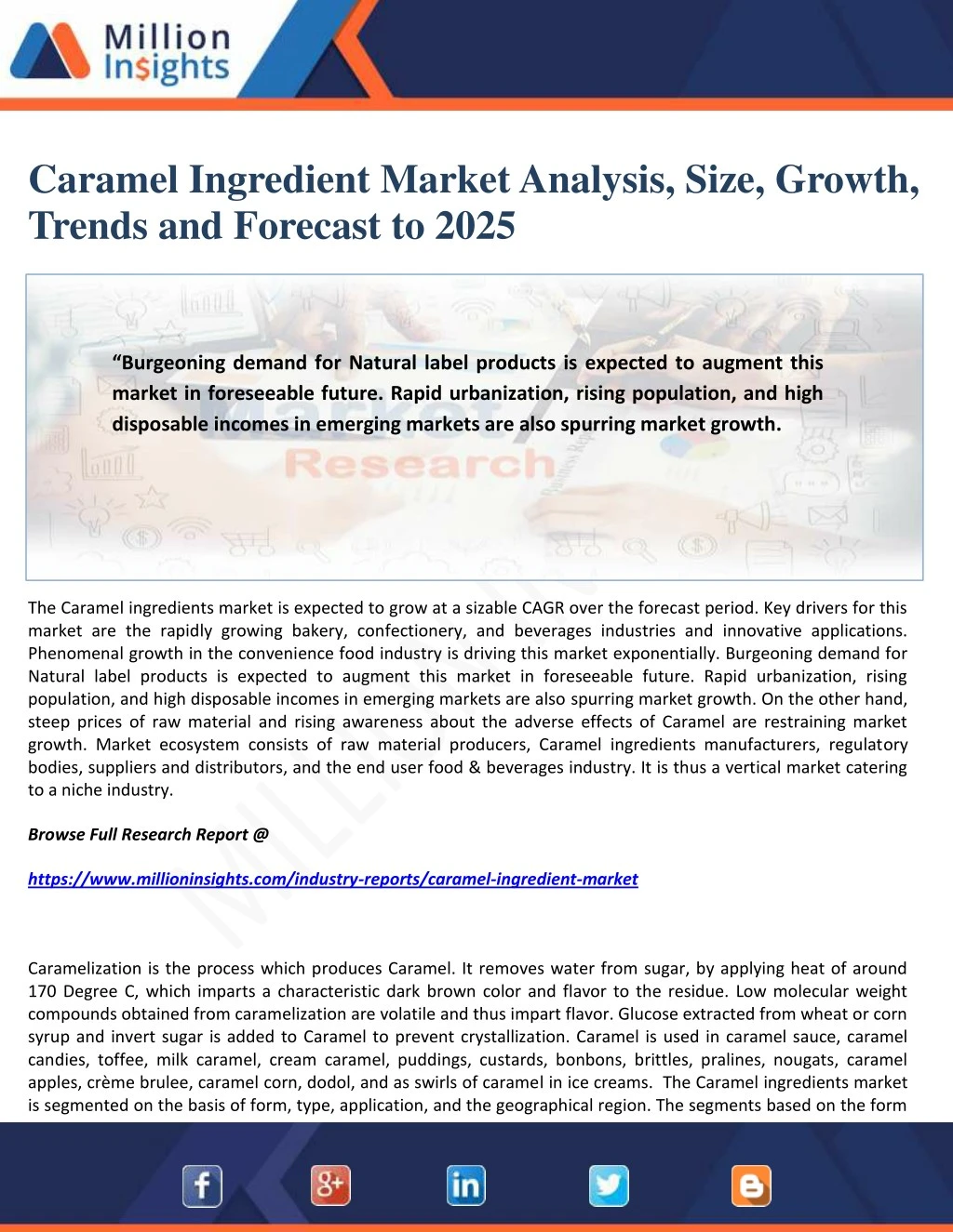 caramel ingredient market analysis size growth