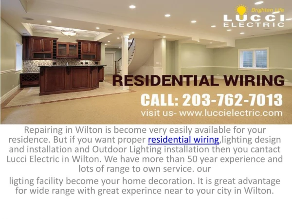 residential wiring,Lucci Electric, in Wilton