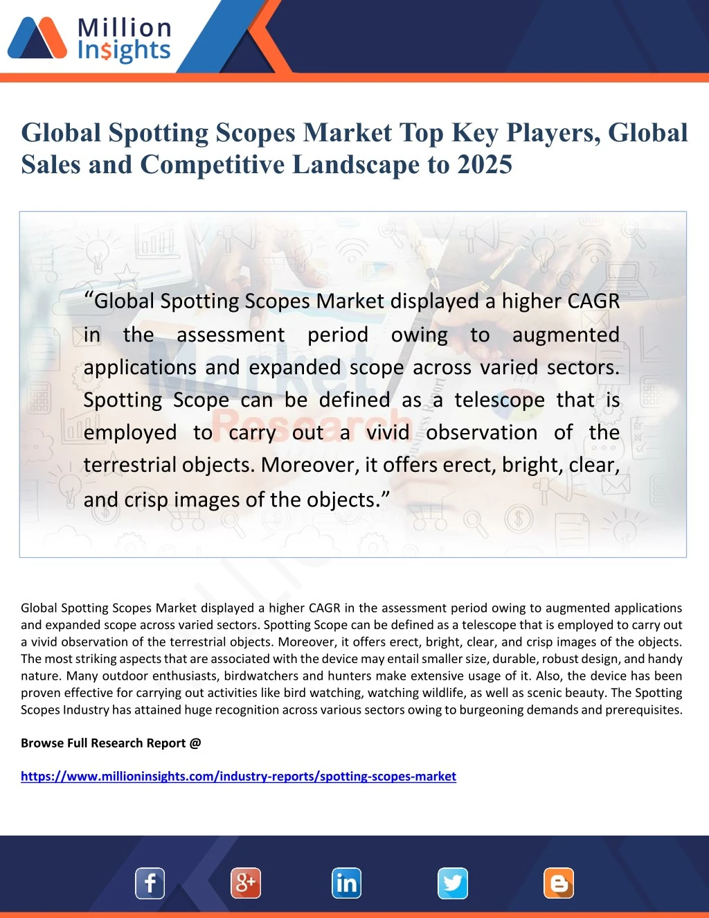 global spotting scopes market top key players
