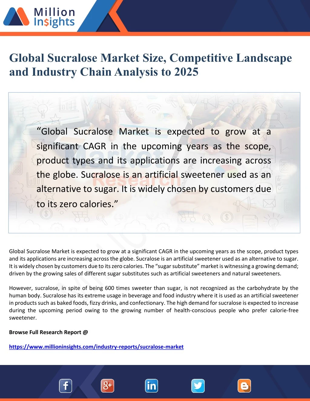 global sucralose market size competitive