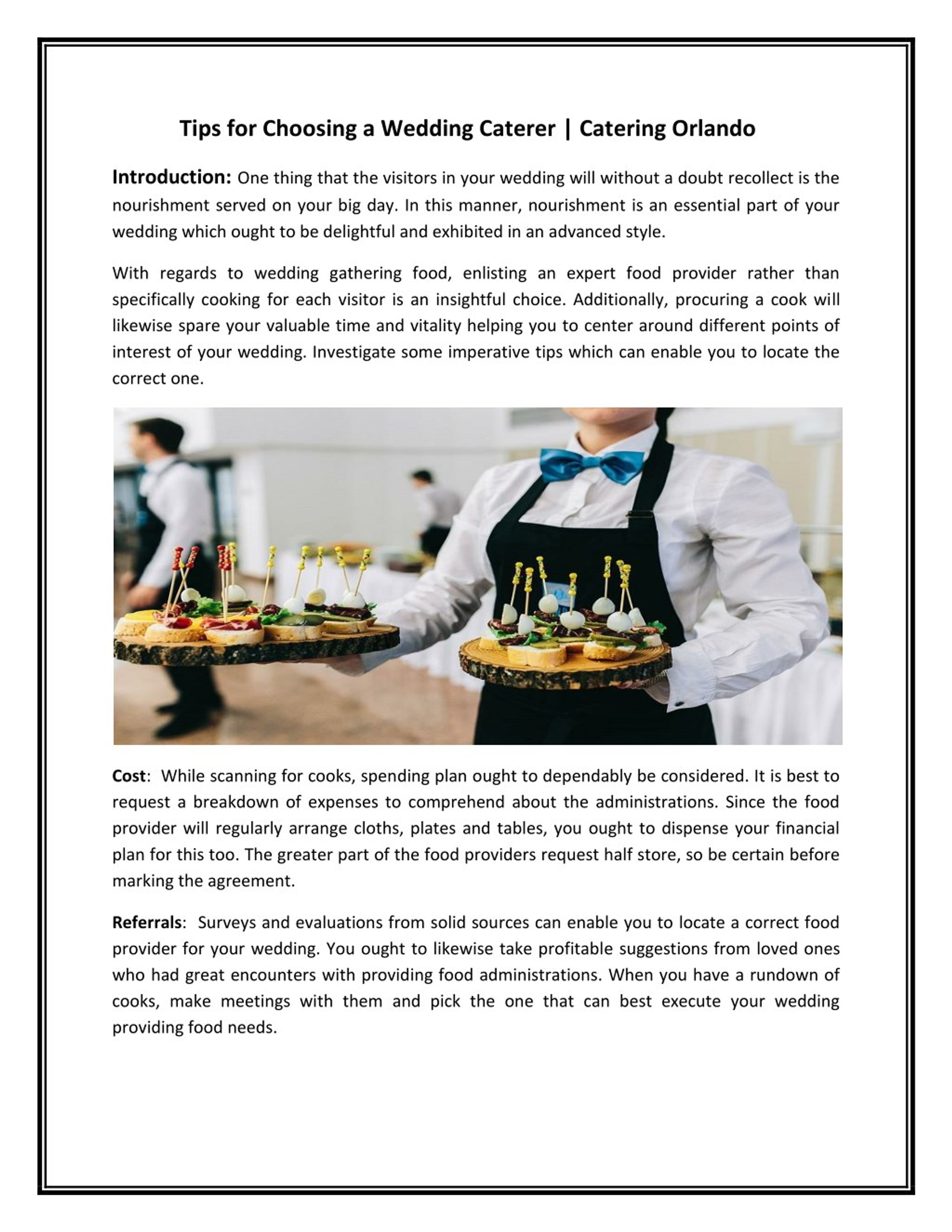 PPT - Tips for Choosing a Wedding Caterer | Catering Orlando PowerPoint ...