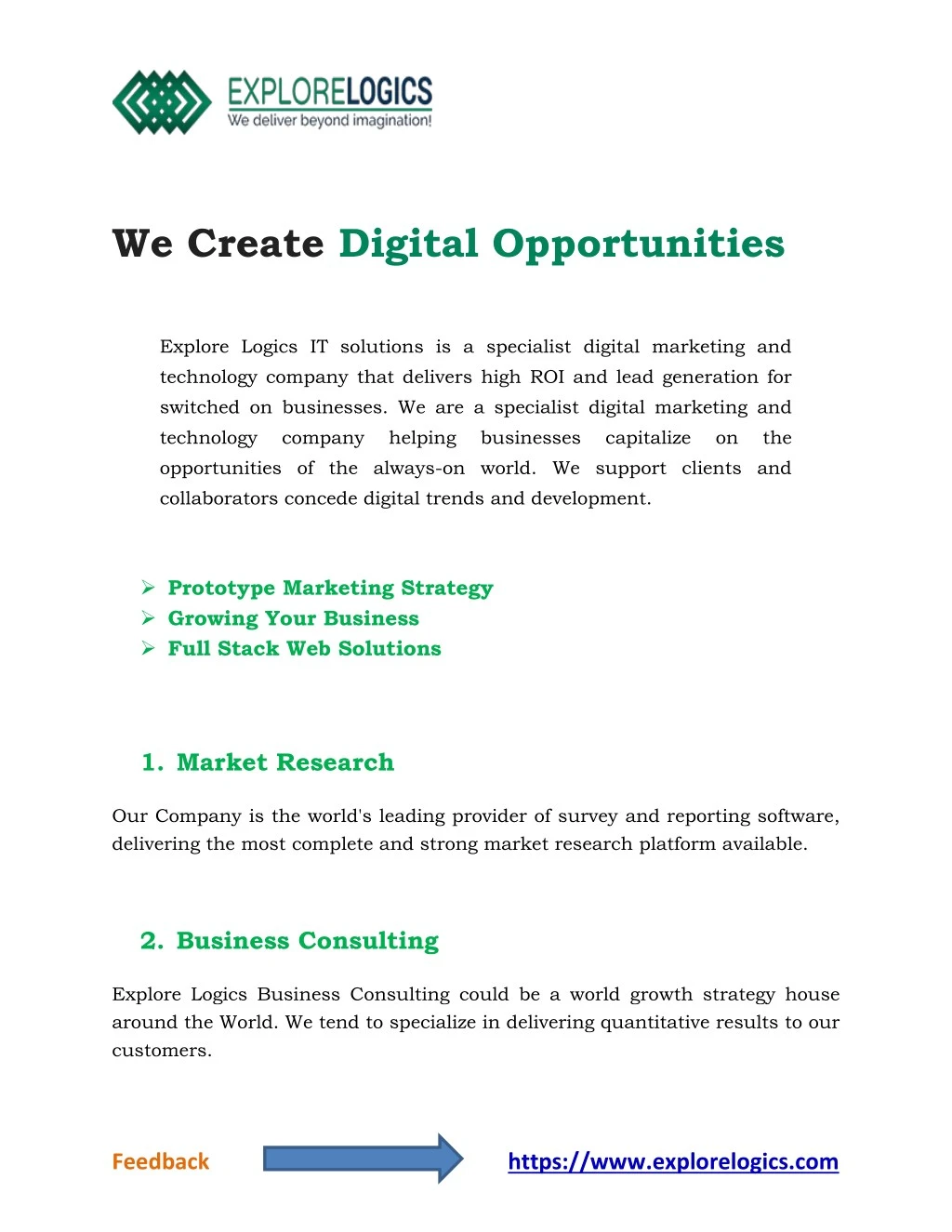 we create digital opportunities explore logics