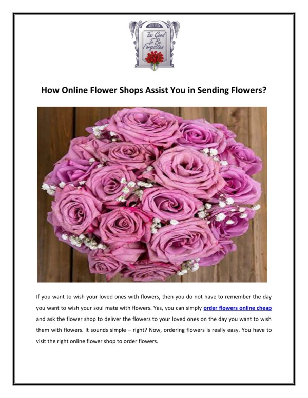 How Online Flower Shops Assist You in Sending Flowers?