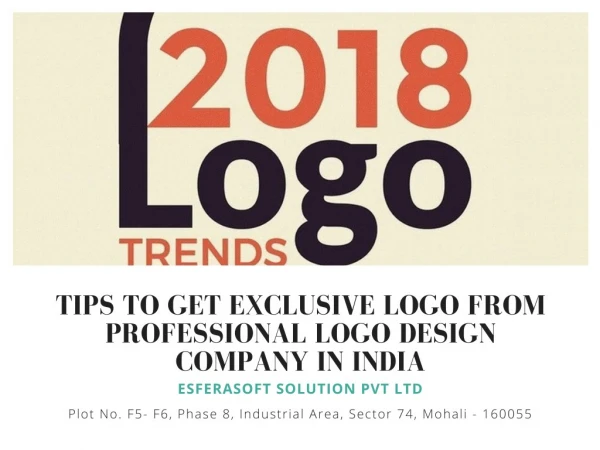 Tips to Get Exclusive Logo From Professional Logo Design Company in India