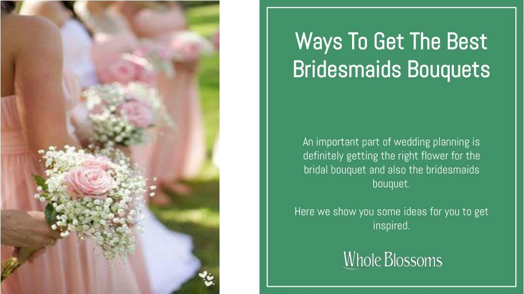 ways to get the best bridesmaids bouquets