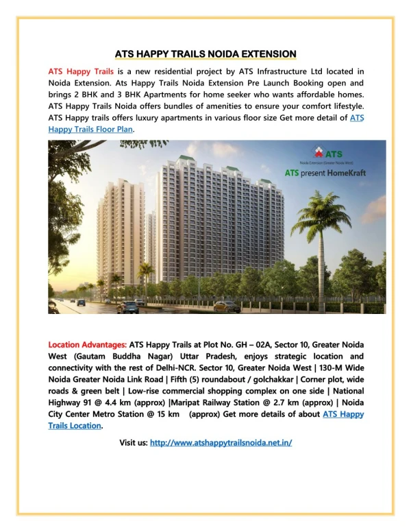 ATS Happy Trails Greater Noida West