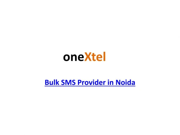 Bulk sms provider in Noida
