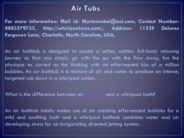 Air Tubs