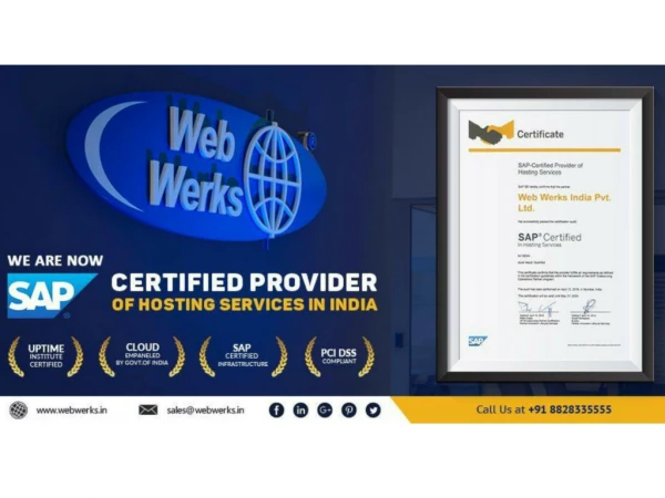 Web Werks Is Now a SAP Certified Provider of infrastructure.