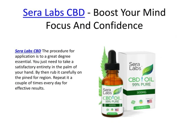 Sera Labs CBD - It Can Reduce Your Stress
