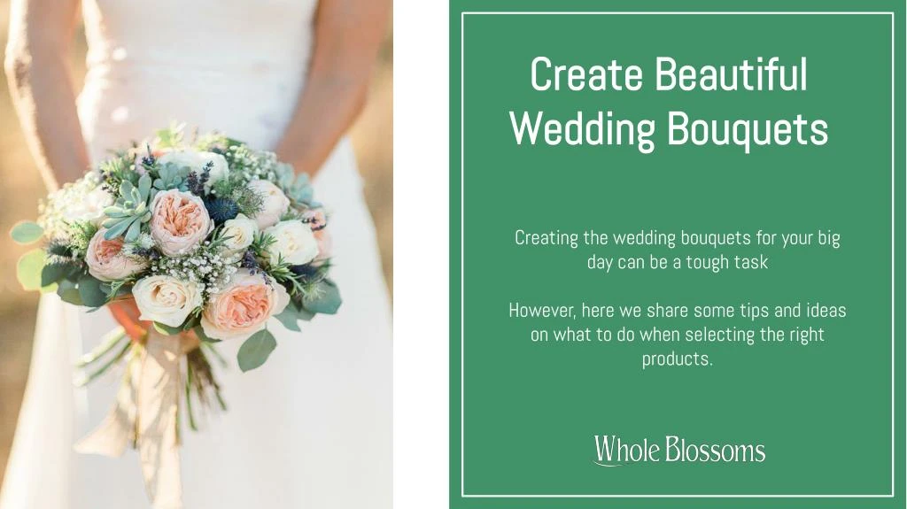 create beautiful wedding bouquets