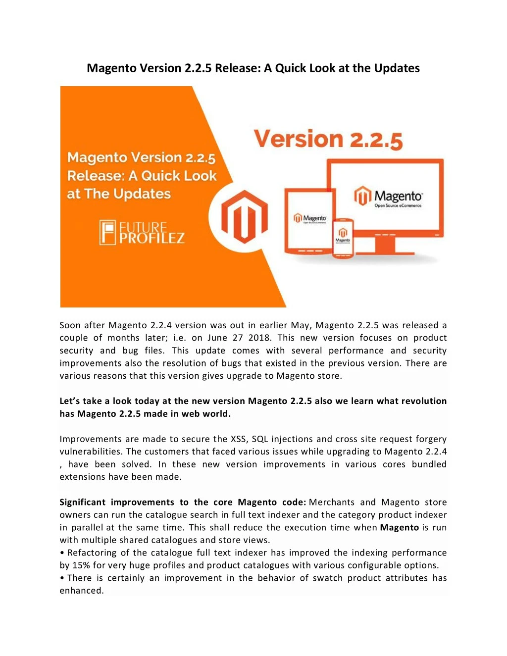 magento version 2 2 5 release a quick look
