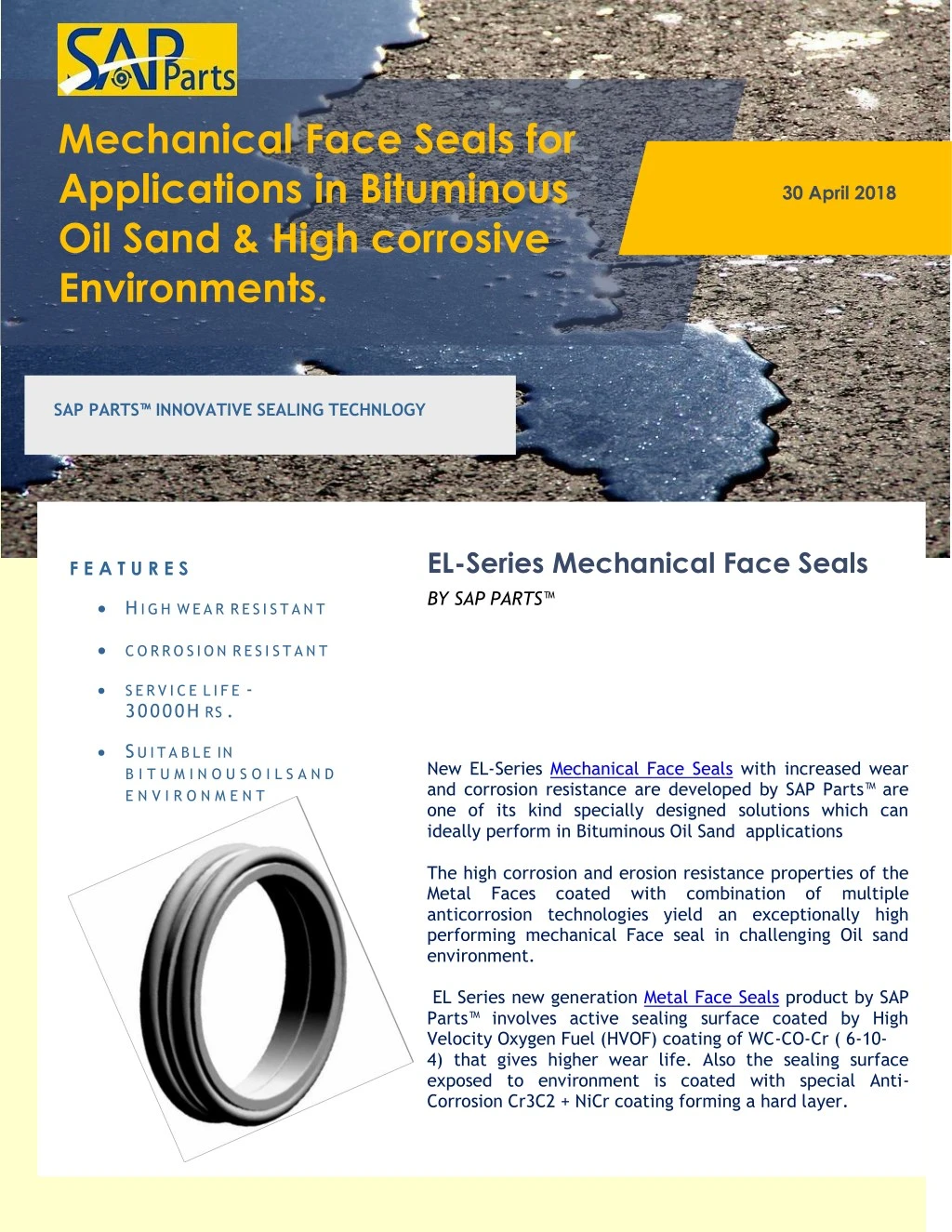 mechanical face seals for applications