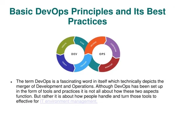 Basic DevOps Principles and Its Best Practices