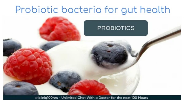 Probiotic bacteria for gut health