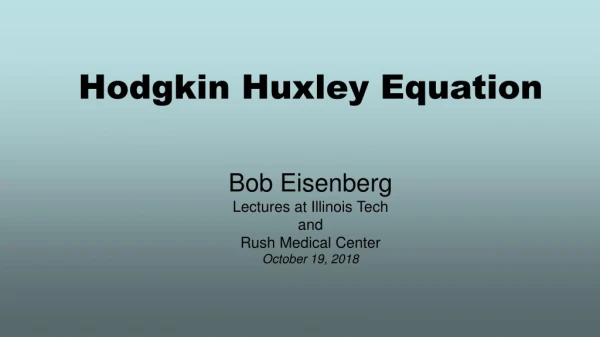 Hodgkin Huxley Equation