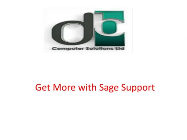 Get More with Sage Support