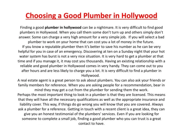 Kevin Plumber Hollywood FL | Call Now: (954) 323-7499