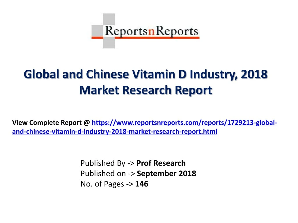 global and chinese vitamin d industry 2018 market