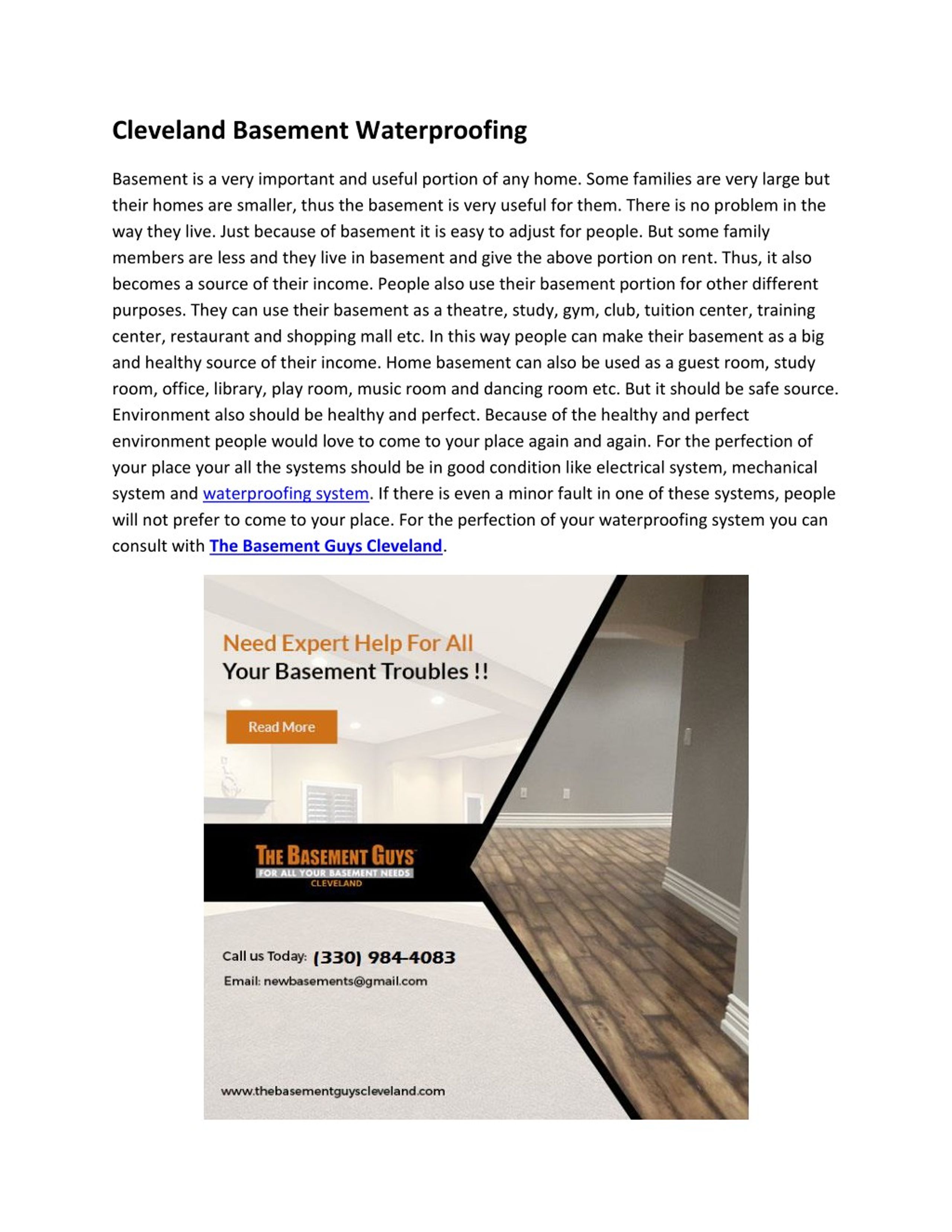 PPT - Cleveland Basement Waterproofing PowerPoint Presentation, free ...
