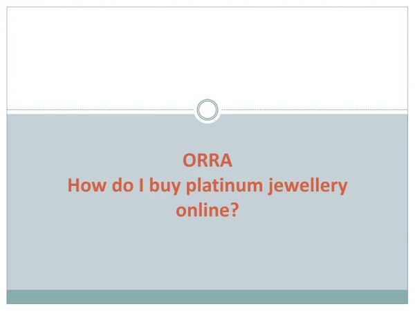 How do I buy platinum jewellery online?