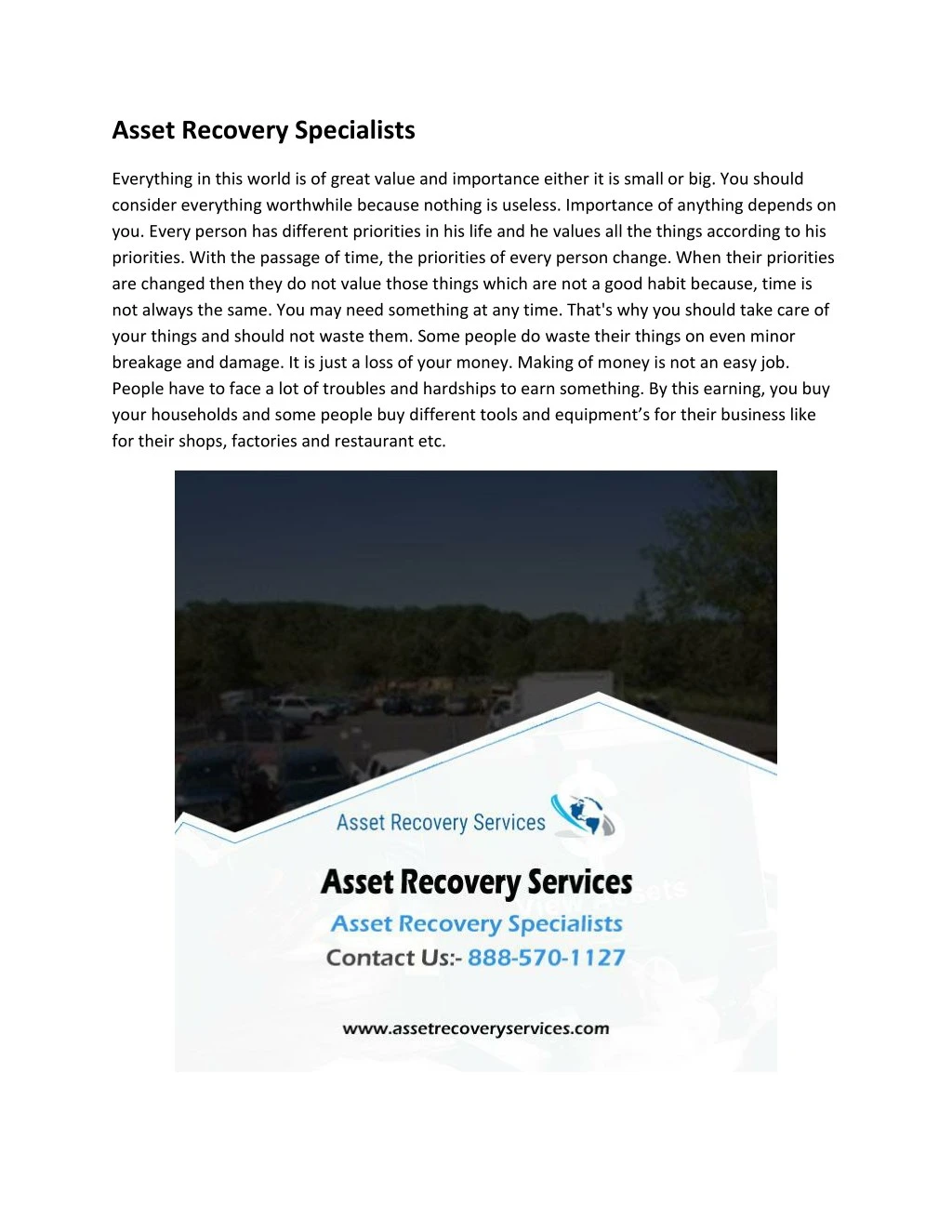 asset recovery specialists