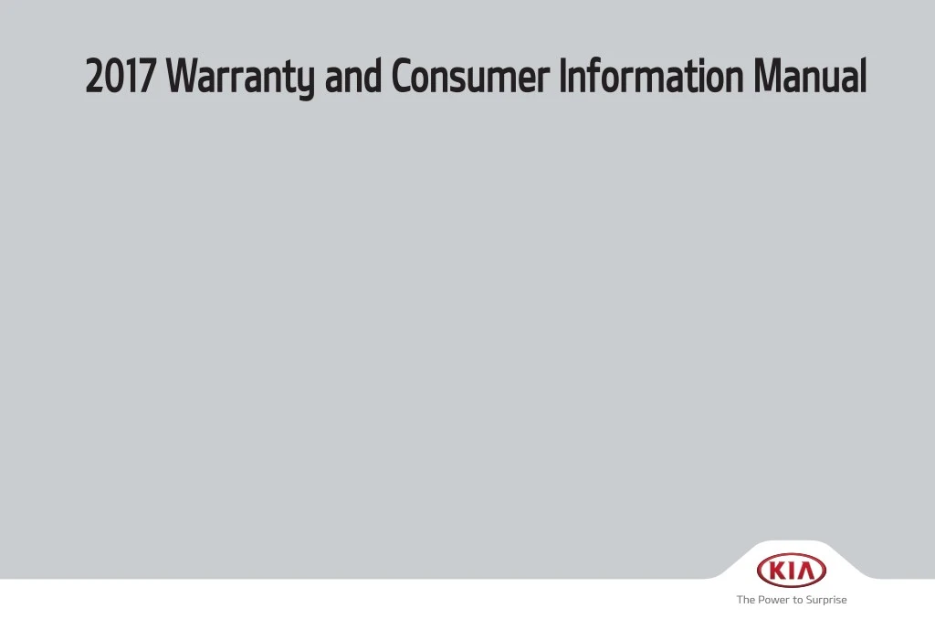 2017 warranty and consumer information manual
