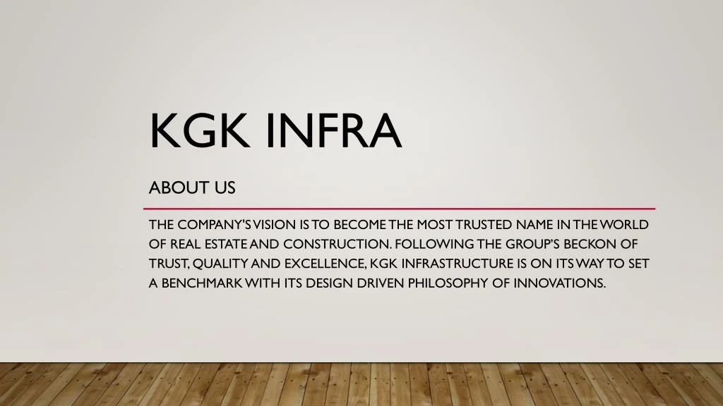kgk infra about us