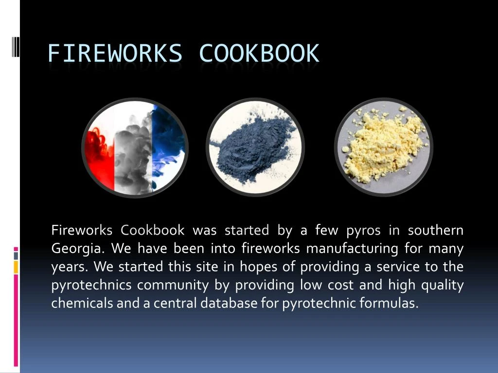 fireworks cookbook