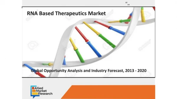 RNA Based Therapeutics