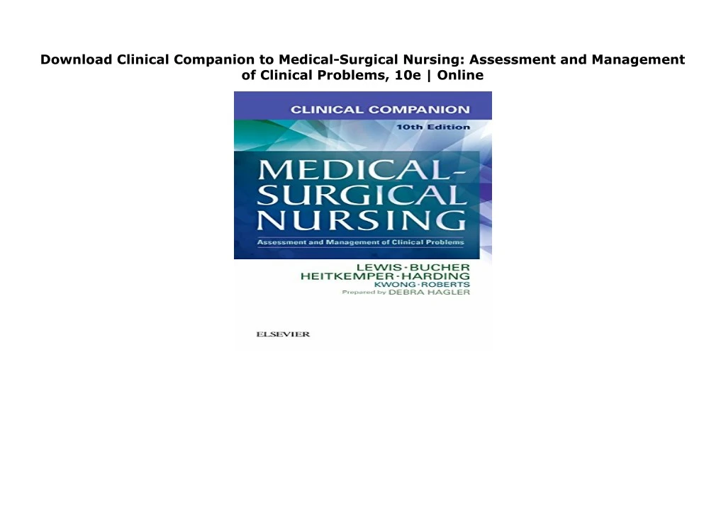 online pdf clinical companion to medical surgical