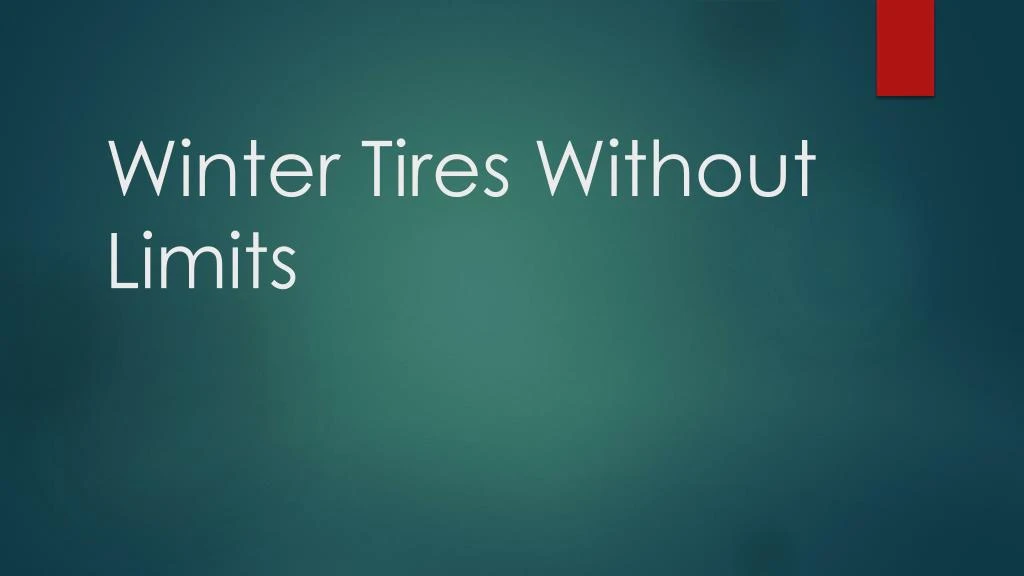 winter tires without limits