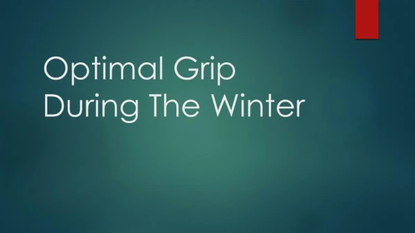 Optimal Grip During The Winter