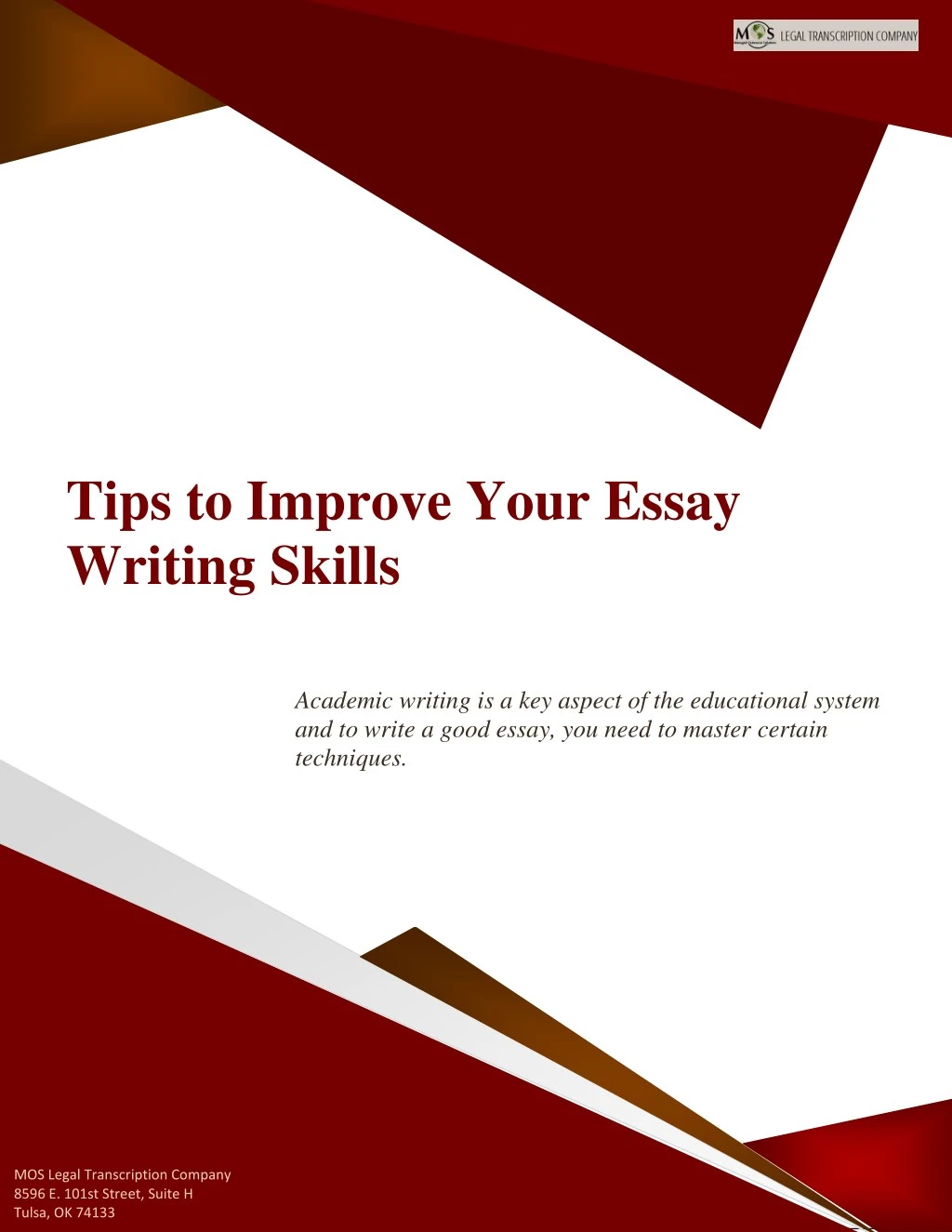 tips to improve your essay writing skills